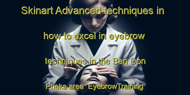 Skinart Advanced techniques in how to excel in eyebrow techniques in the Ban Don Pheka area | EyebrowTraining | EyebrowClasses | SkinartTraining-Thailand