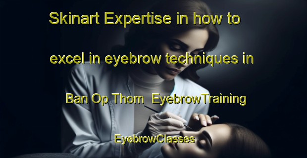 Skinart Expertise in how to excel in eyebrow techniques in Ban Op Thom | EyebrowTraining | EyebrowClasses | SkinartTraining-Thailand