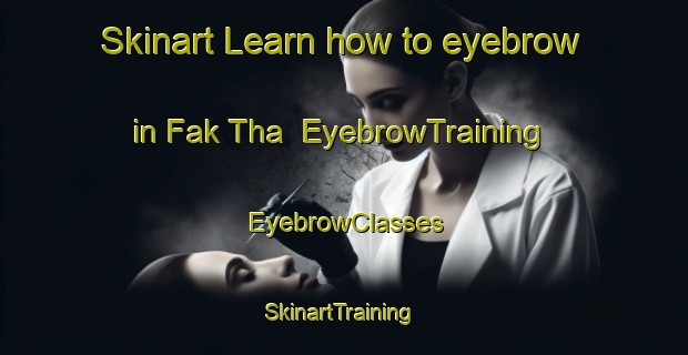 Skinart Learn how to eyebrow in Fak Tha | EyebrowTraining | EyebrowClasses | SkinartTraining-Thailand
